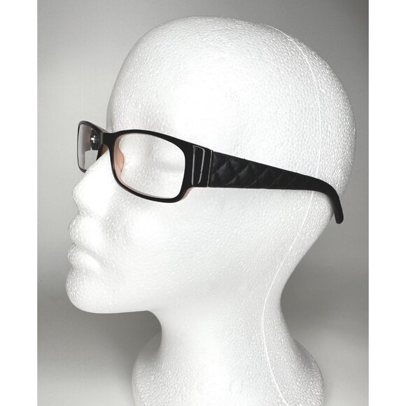 Chanel Reading Glasses Quilted Black Leather Frames Stitched W Case - Picture 3 of 12